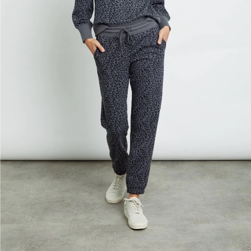 RAILS KINGSTON CHARCOAL MINI CHEETAH SWEATPANTS